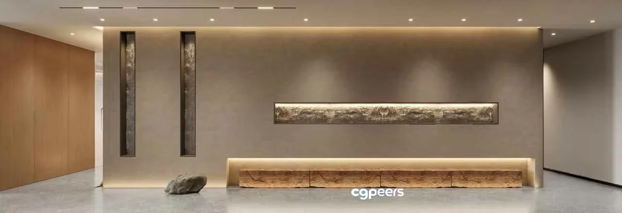 Modern Minimalist Wall 3D Model – 6882 – VRAY Render