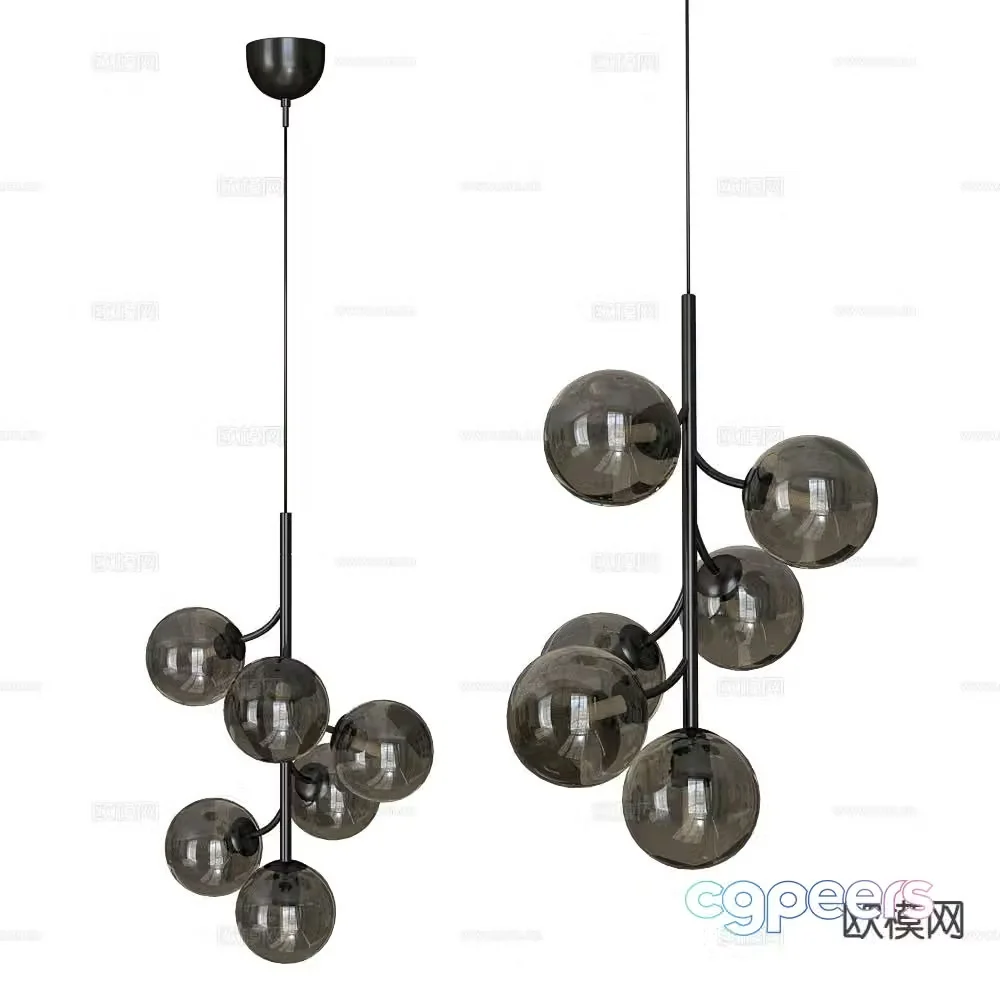 Markslojd glass chandelier multi-head chandelier 3d model