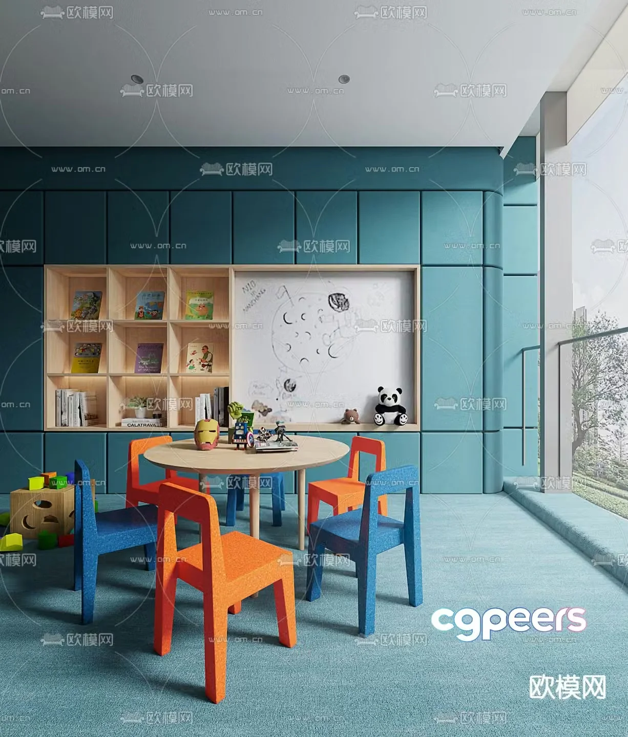 Children’s tables and chairs game tables and chairs 3d model
