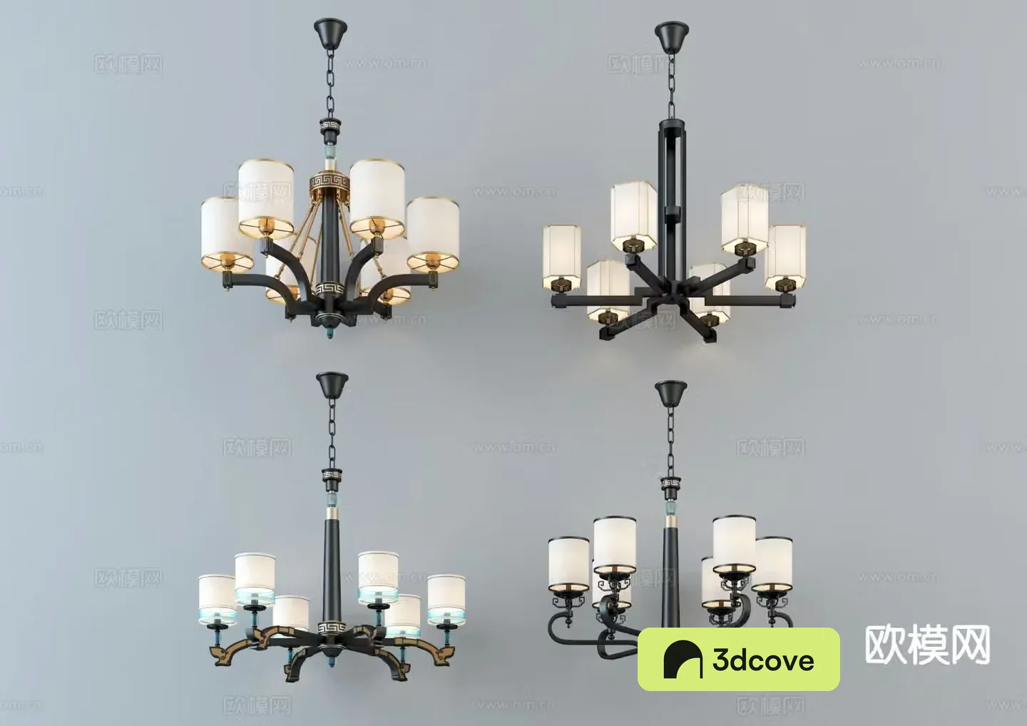 New Chinese style chandelier multi-head chandelier