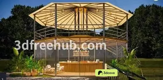 A 3D Model Of A Gazebo