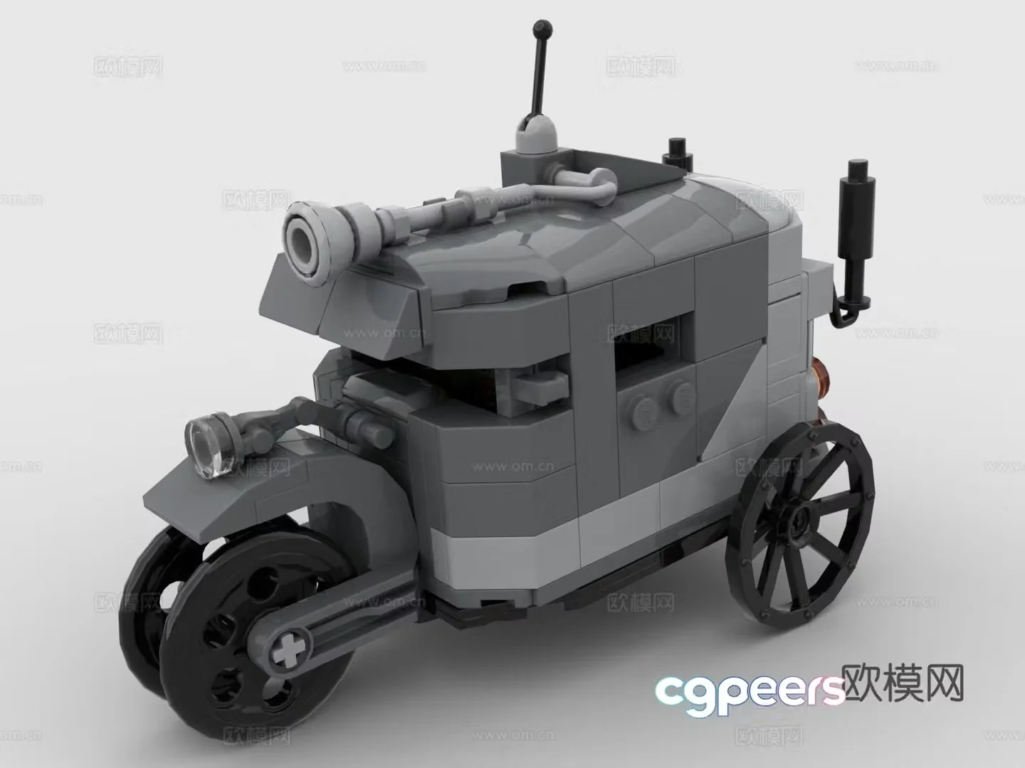 Lego LEGO Toys Building Blocks Carriage Chariot Fighting Tricycle 3D Model
