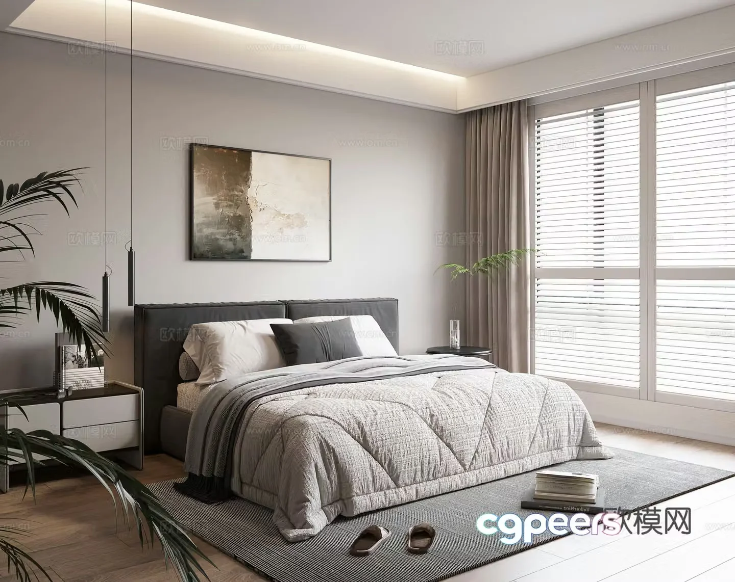 Modern bedroom 3d model