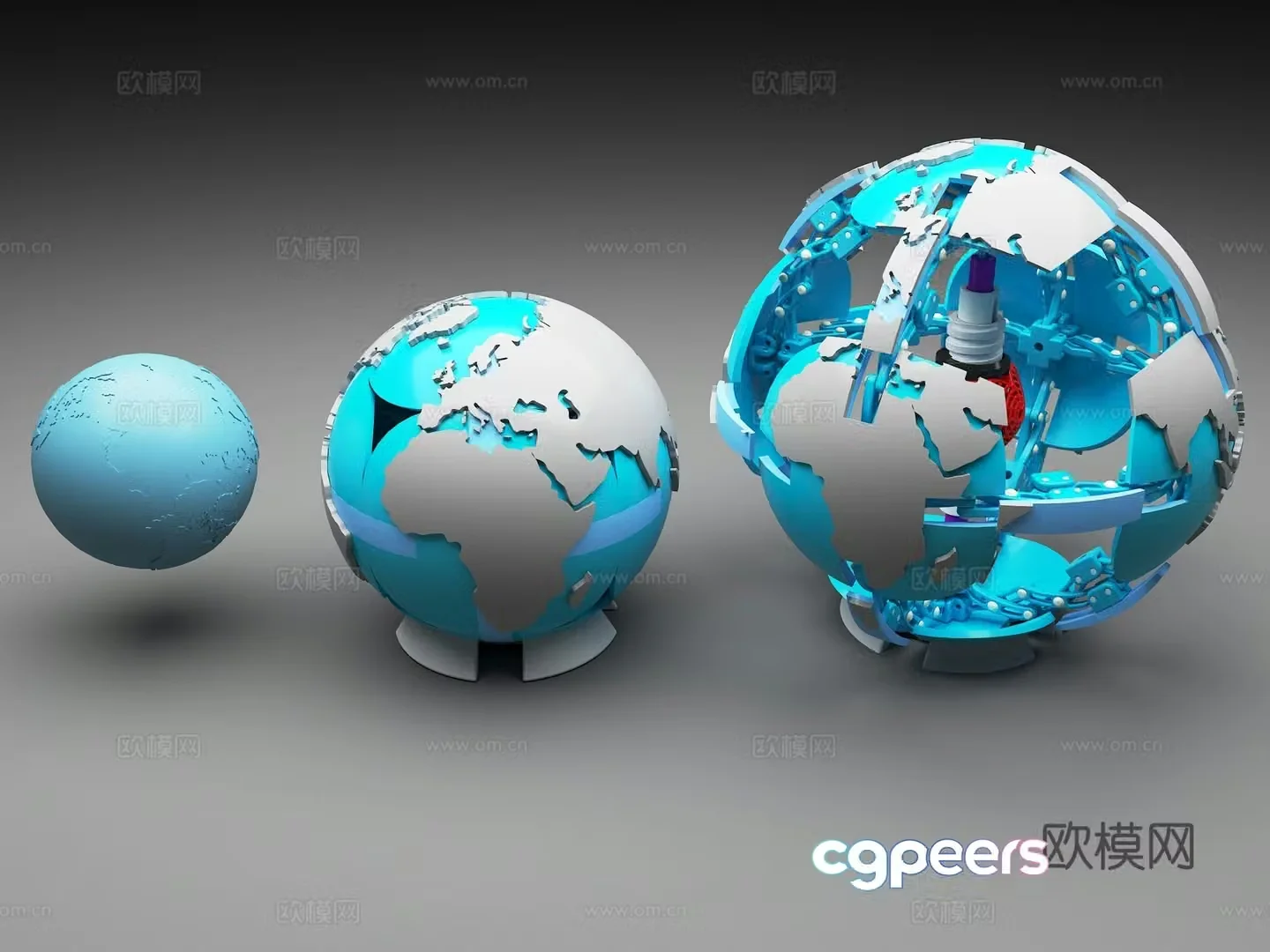 Globe Mechanical Earth 3d model