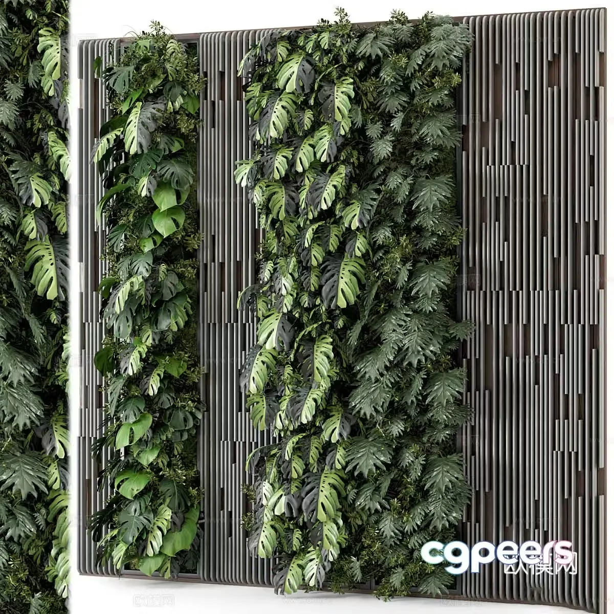 New Chinese style plant wall 3D model