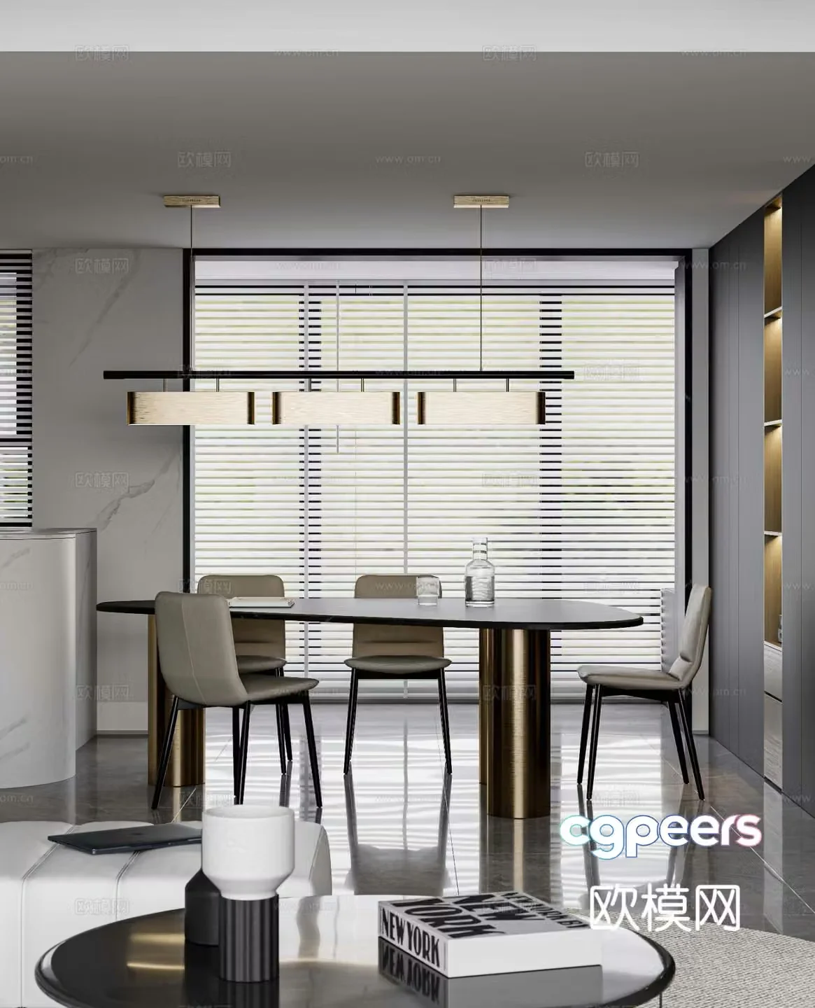 Modern restaurant 3d model