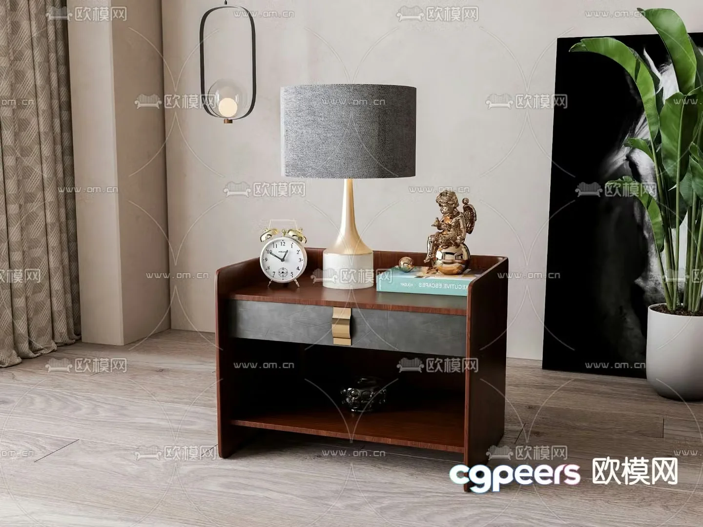 Modern bedside table 3d model