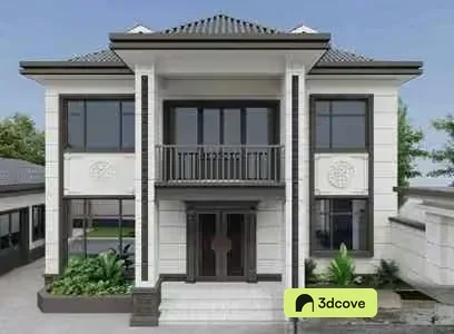 A White House With A Balcony
