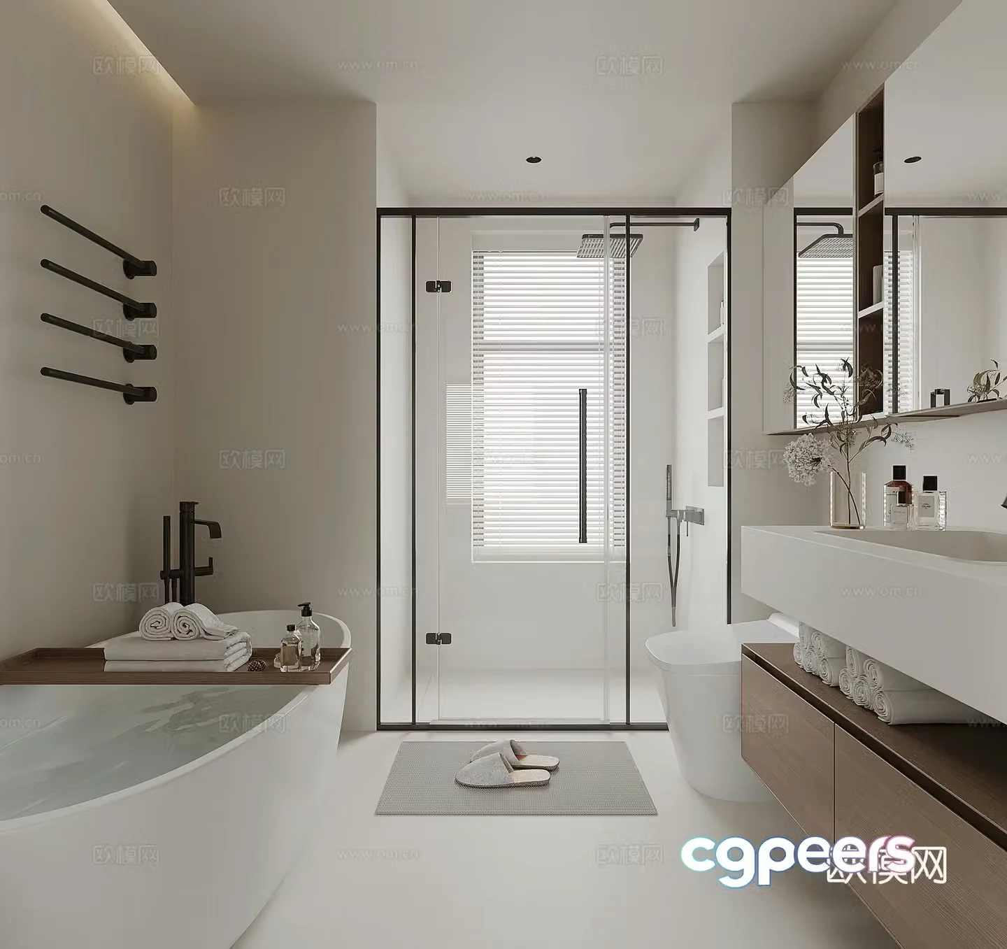Modern bathroom bathroom 3d model