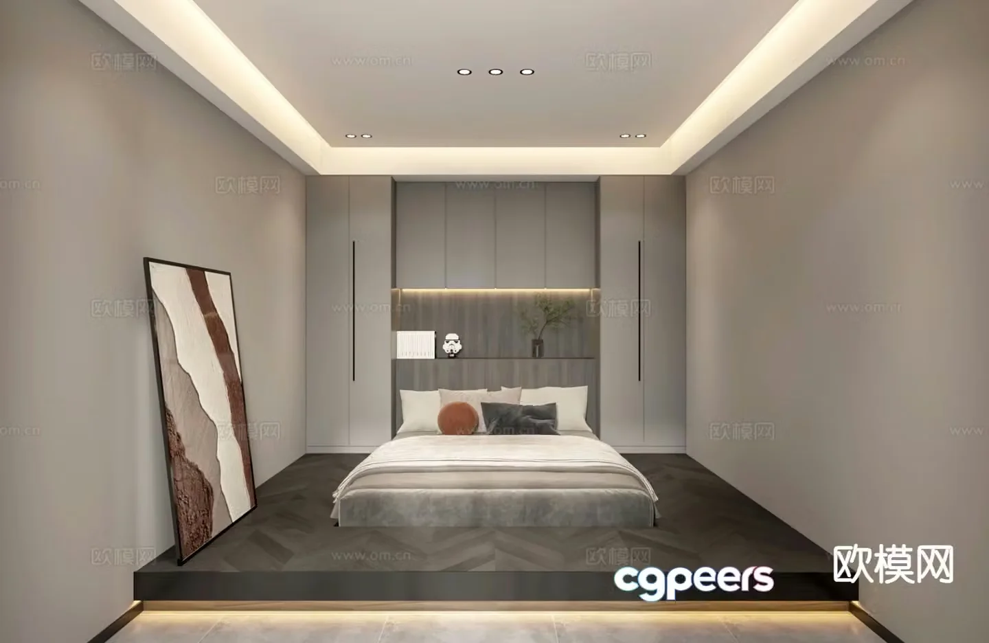 Modern bedroom master bedroom 3d model