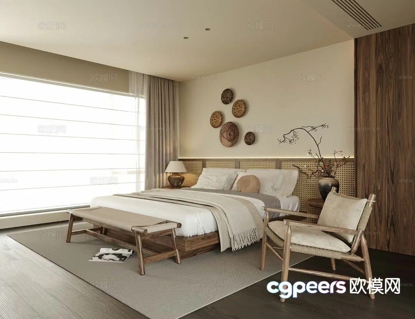 Wabi Sabi bedroom second bedroom 3d model