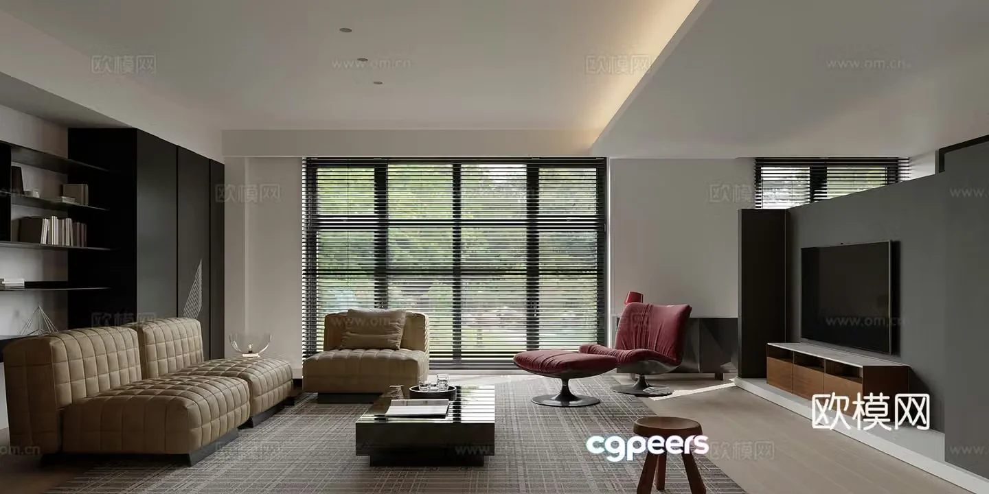 Modern living room 3d model