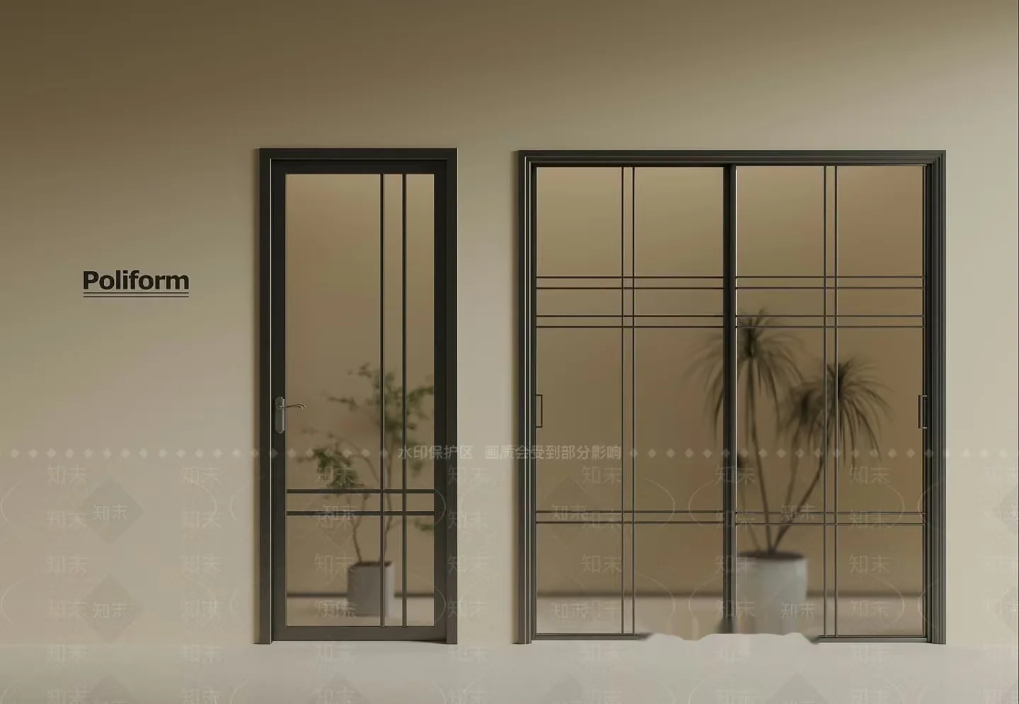 Modern Sliding Glass Doors 3D Model – 4133 – VRAY Render