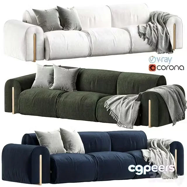 3ds Max Free – COLLE 3 seater Sofa by Natuzzi Italia