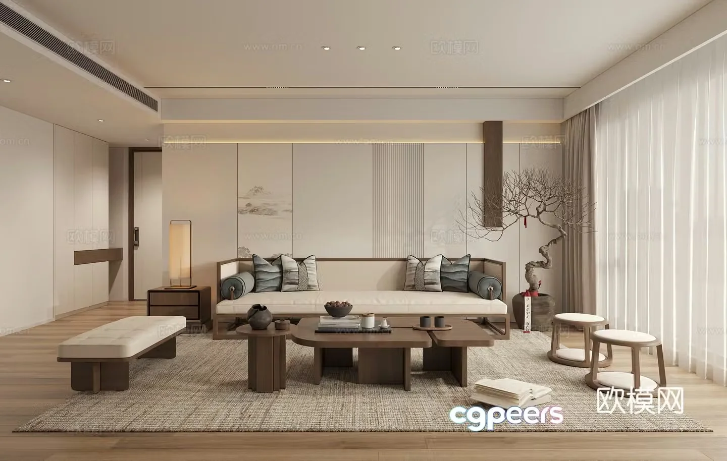 New Chinese living room 3D model