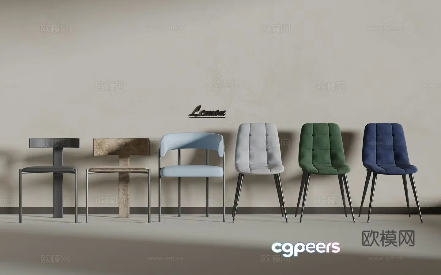 Modern single chair 3d model