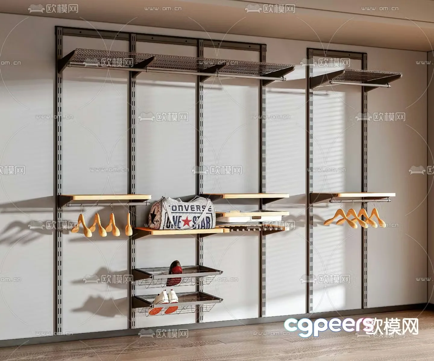 Modern open clothes hanger 3d model