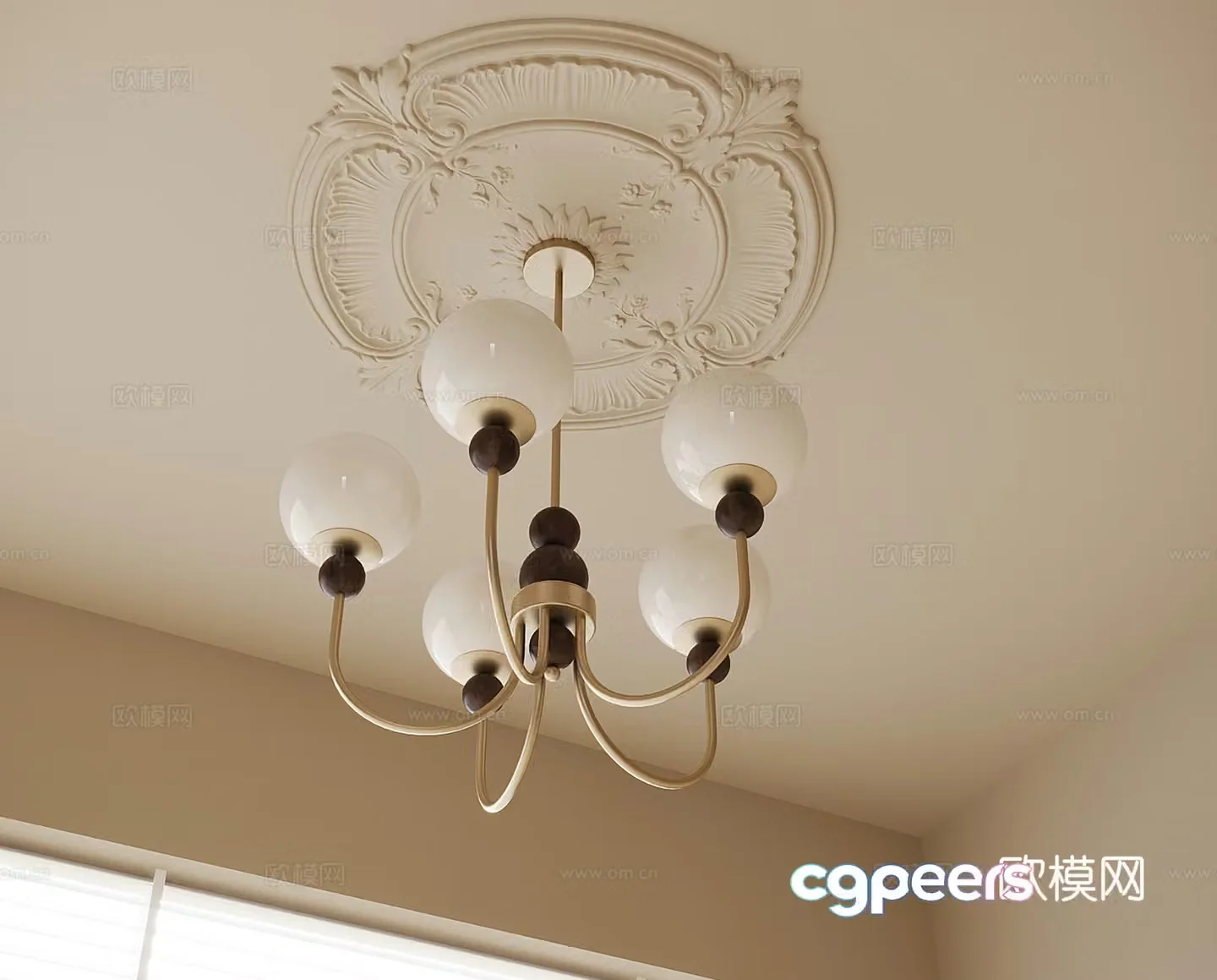 French chandeliers 3d model