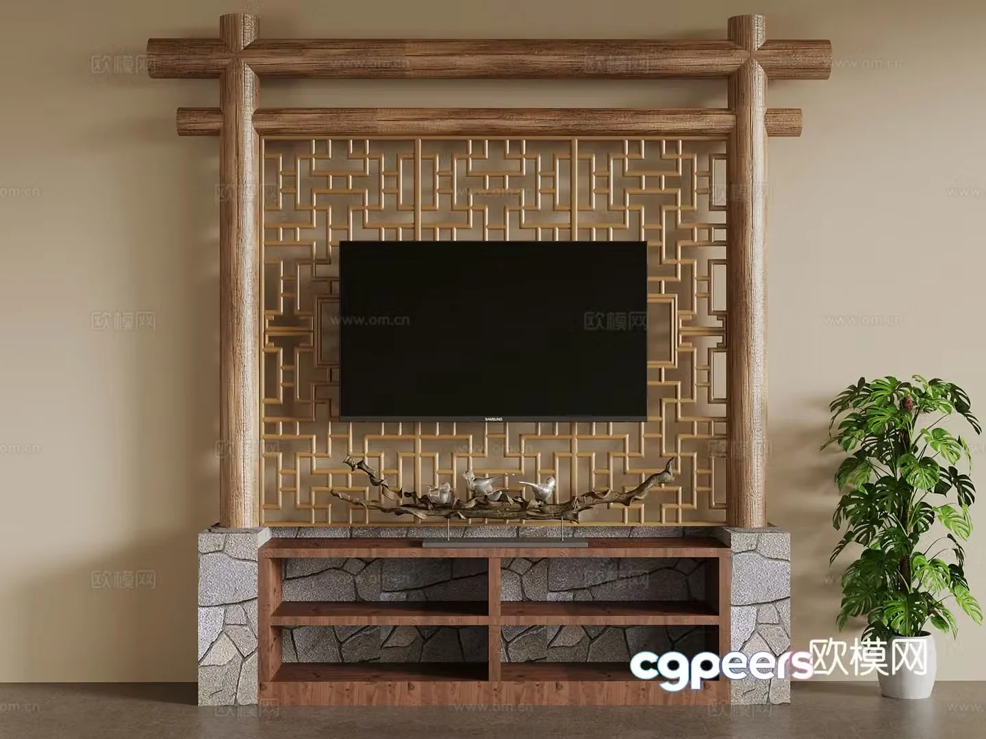 TV cabinet Wasabi TV cabinet B&B TV cabinet 3D model