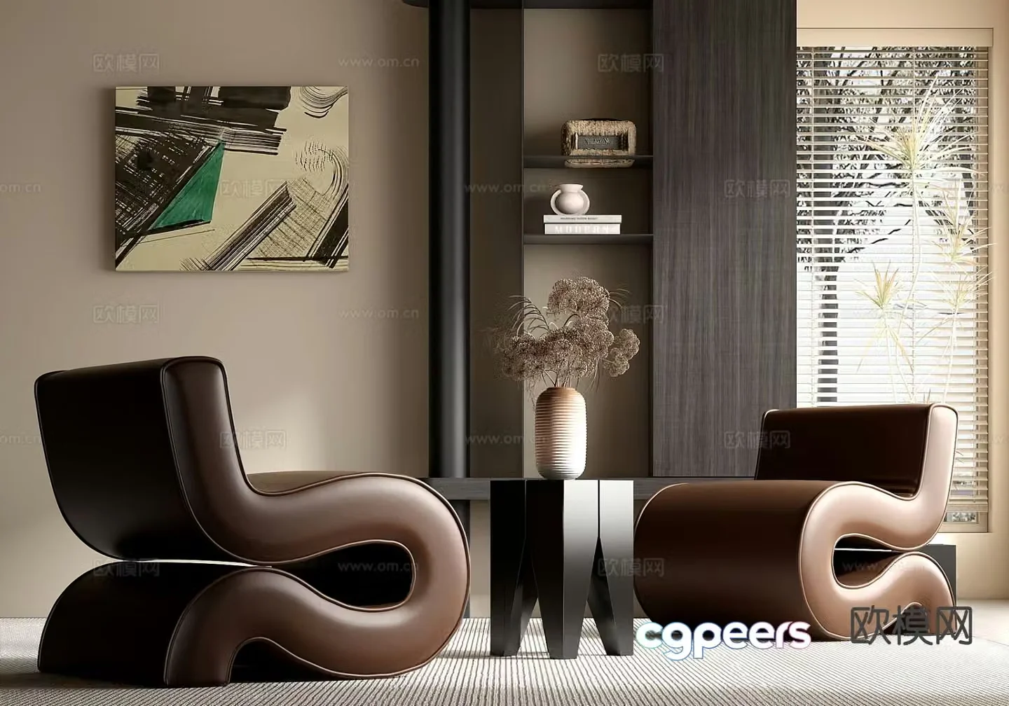 Italian chair sofa chair leisure chair 3d model