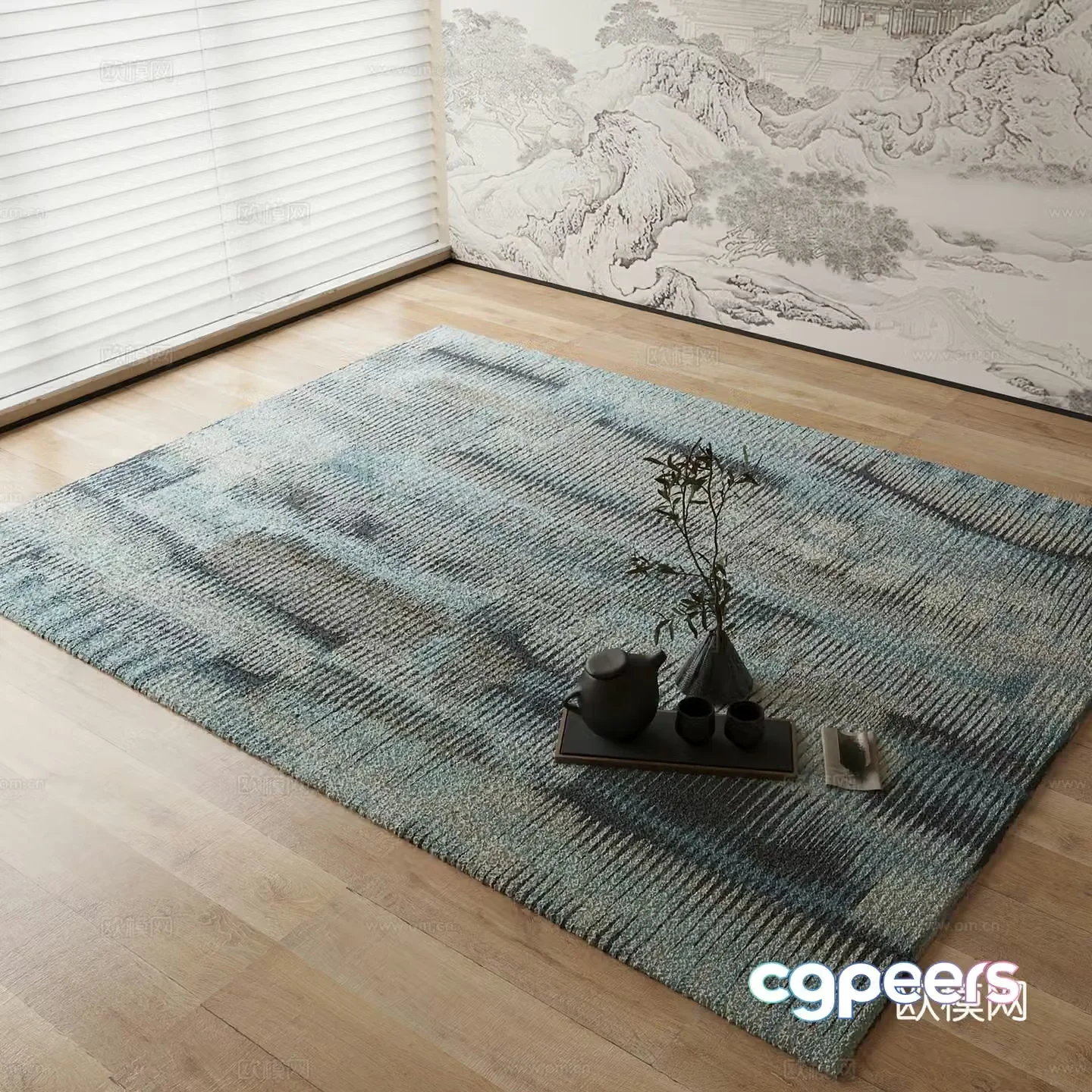 New Chinese carpet 3D model