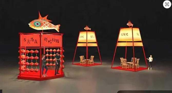 Modern Chinese Decor 3D Model – 18212 – VRAY Render