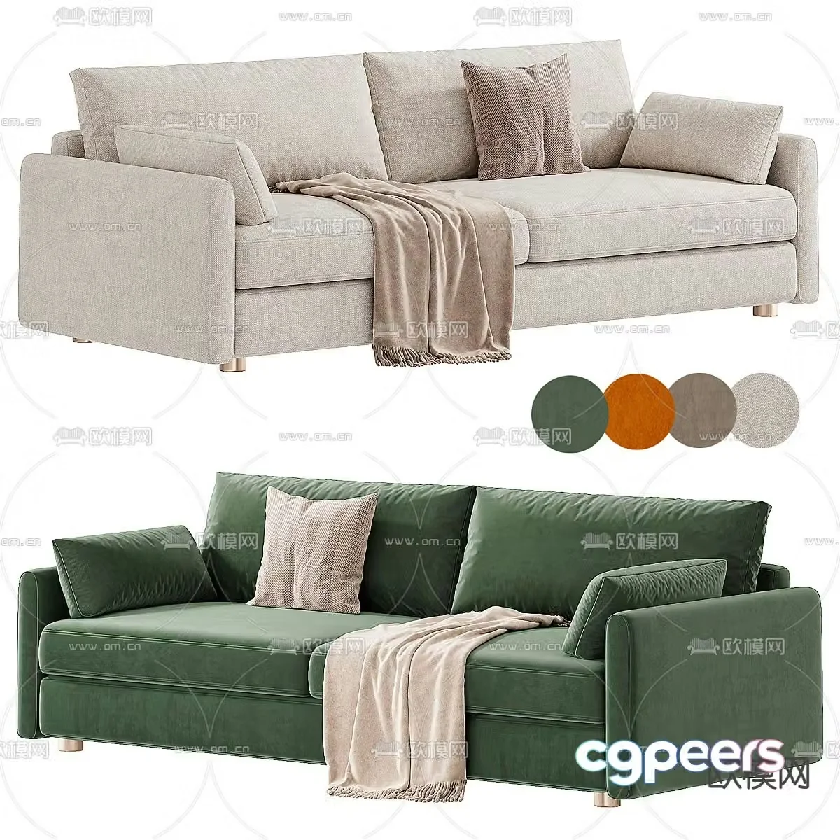 Malea loveseat 3d model