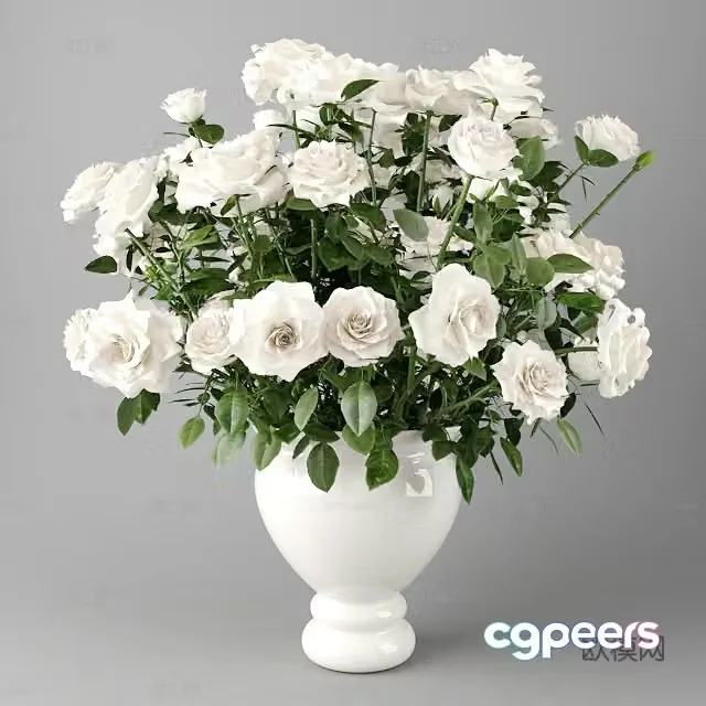 Flowers vases flower art 3d model