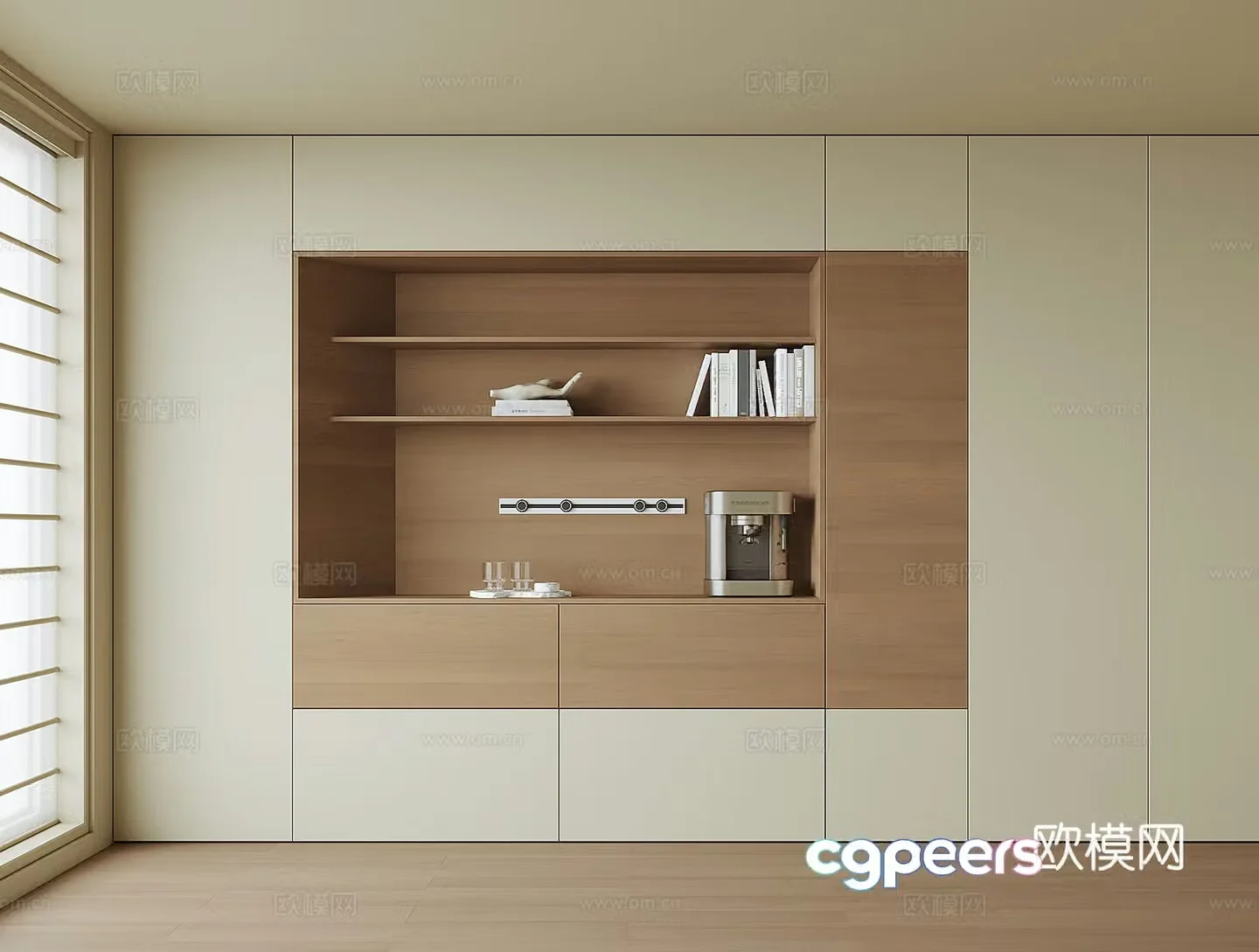 Modern wine cabinet sideboard 3D model