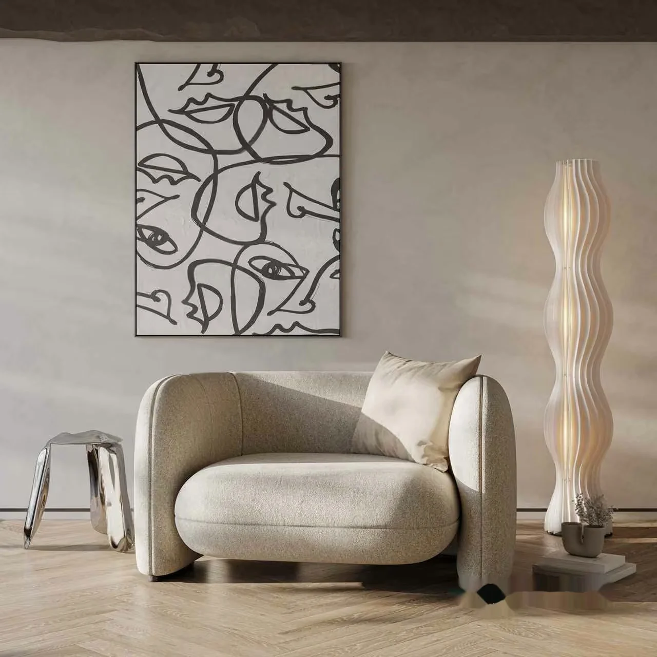 Modern Living Room 3D Model – 6972 – CORONA Render