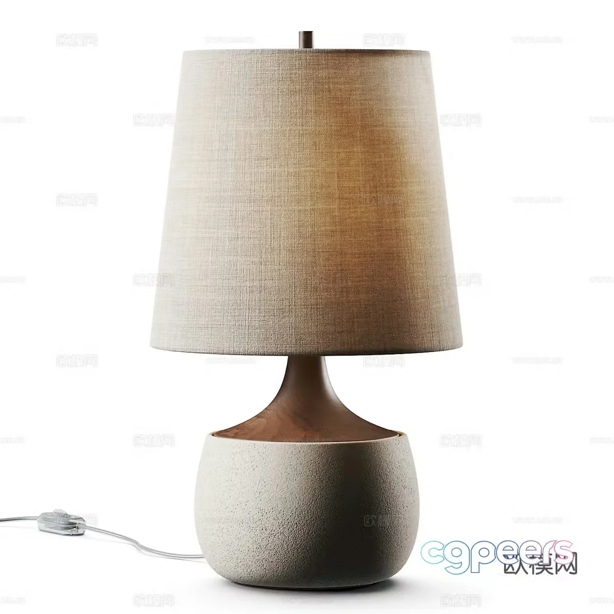 New Chinese West Elm Bingley Table Lamp 3D Model