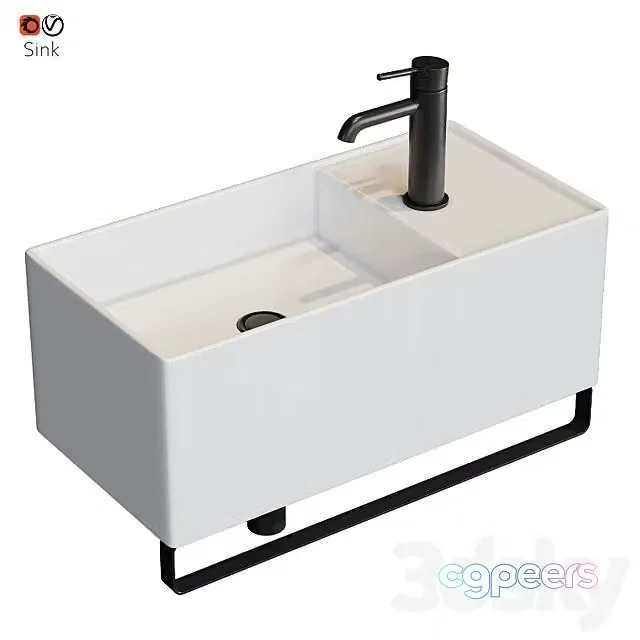 3ds Max Free – Small Sink in the Bathroom