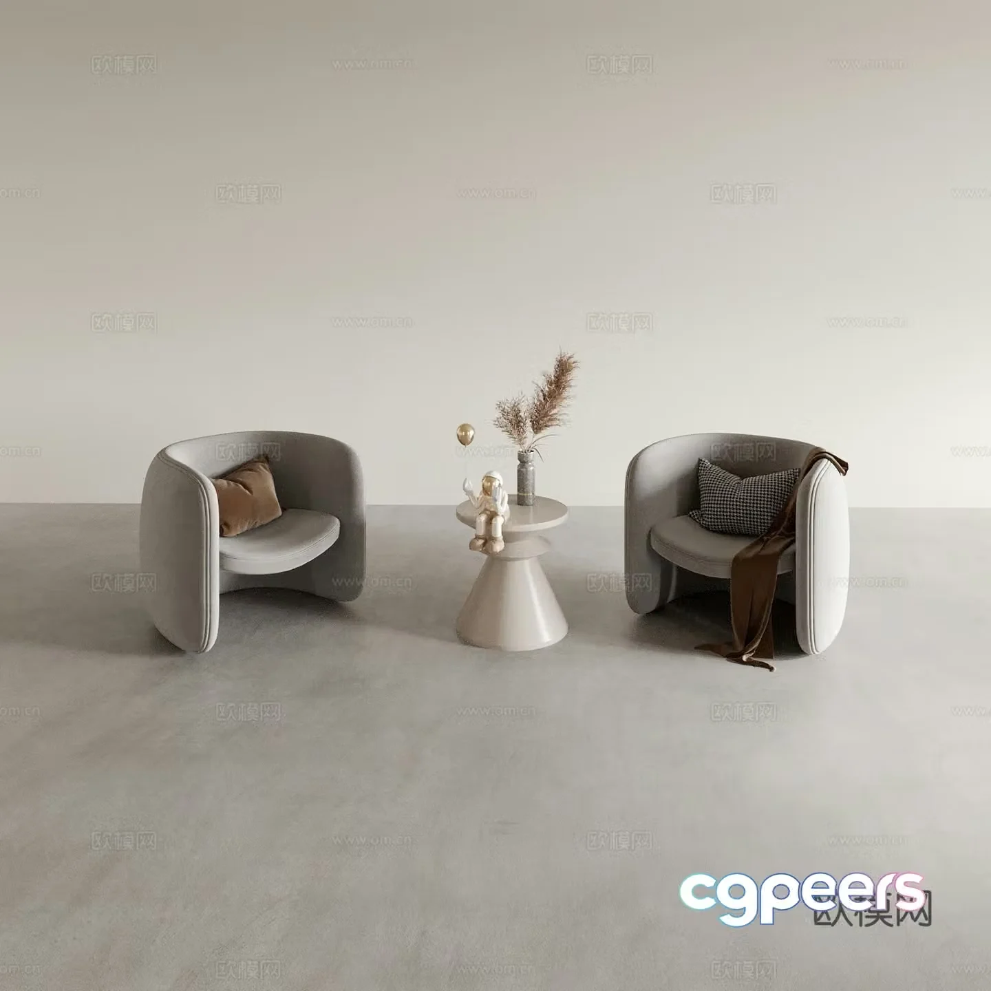Modern leisure chair sofa chair 3d model