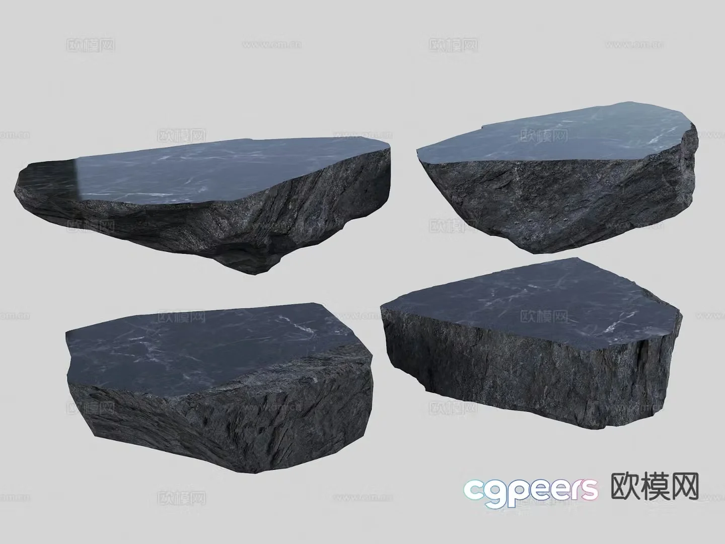 rock coffee table d model