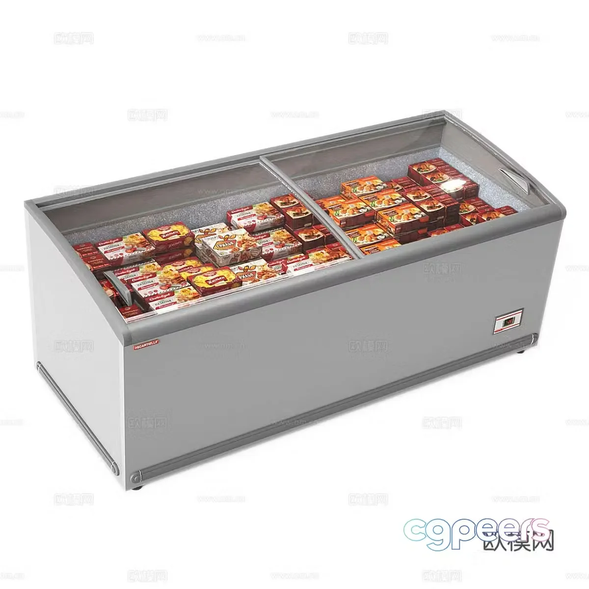 Supermarket refrigerator freezer shopping mall freezer 3d model