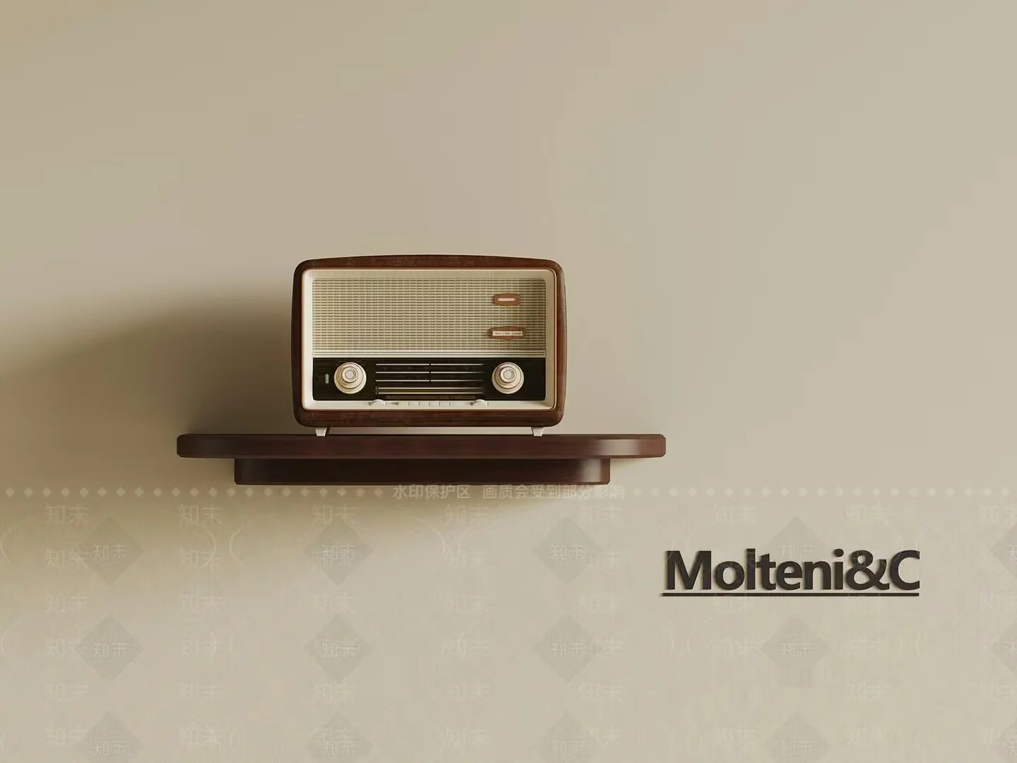 A Vintage Radio 3D Model – 13880 – VRAY Render