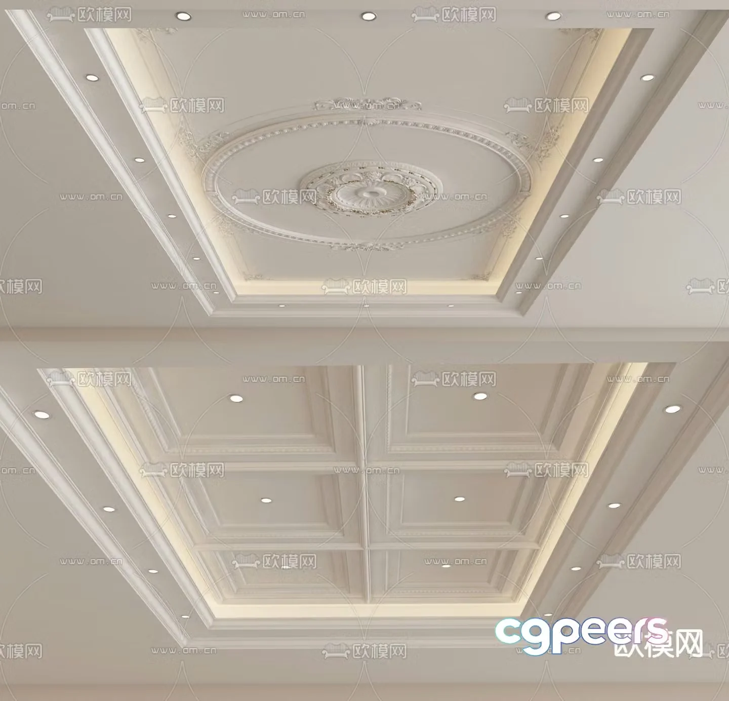 European style ceiling model ceiling ceiling 3d model
