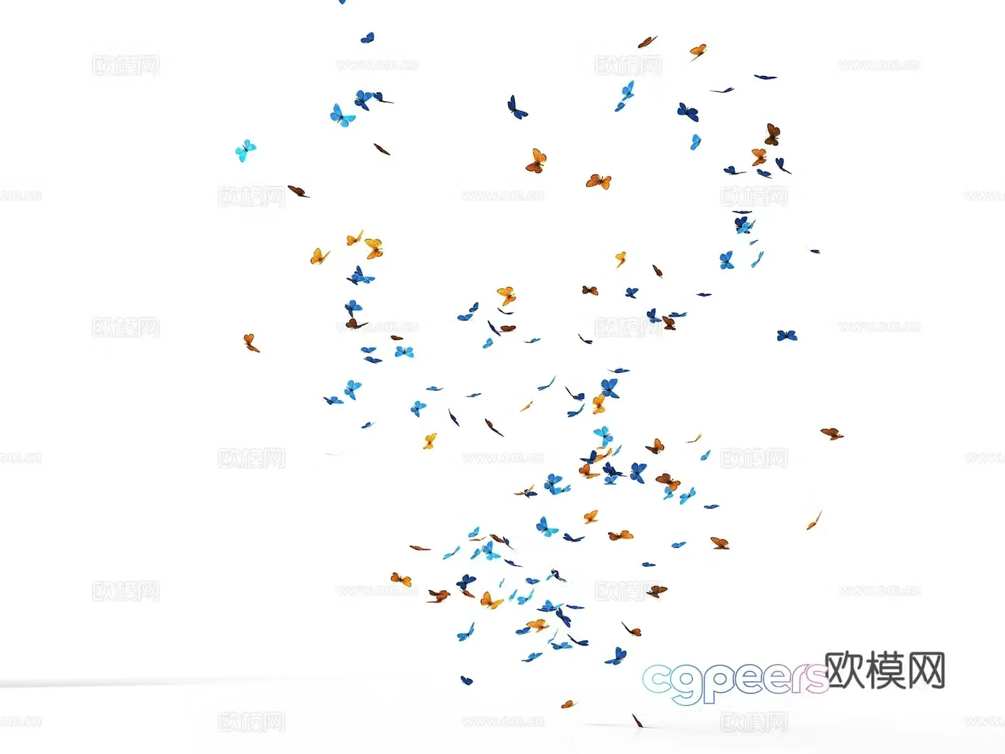 Butterfly Flying Butterfly Specimen Butterfly Decoration 3D Model