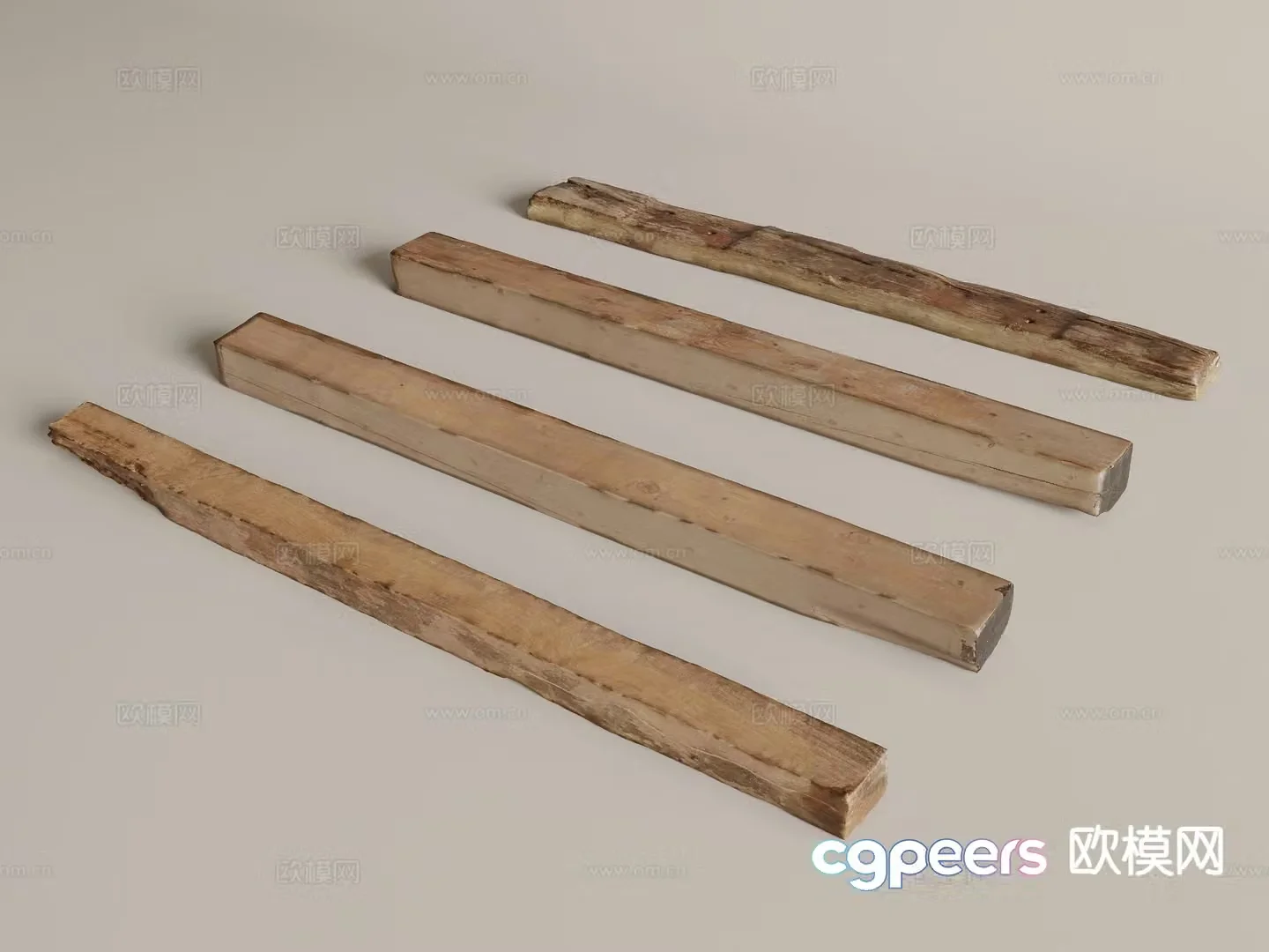 wood stick 3d model