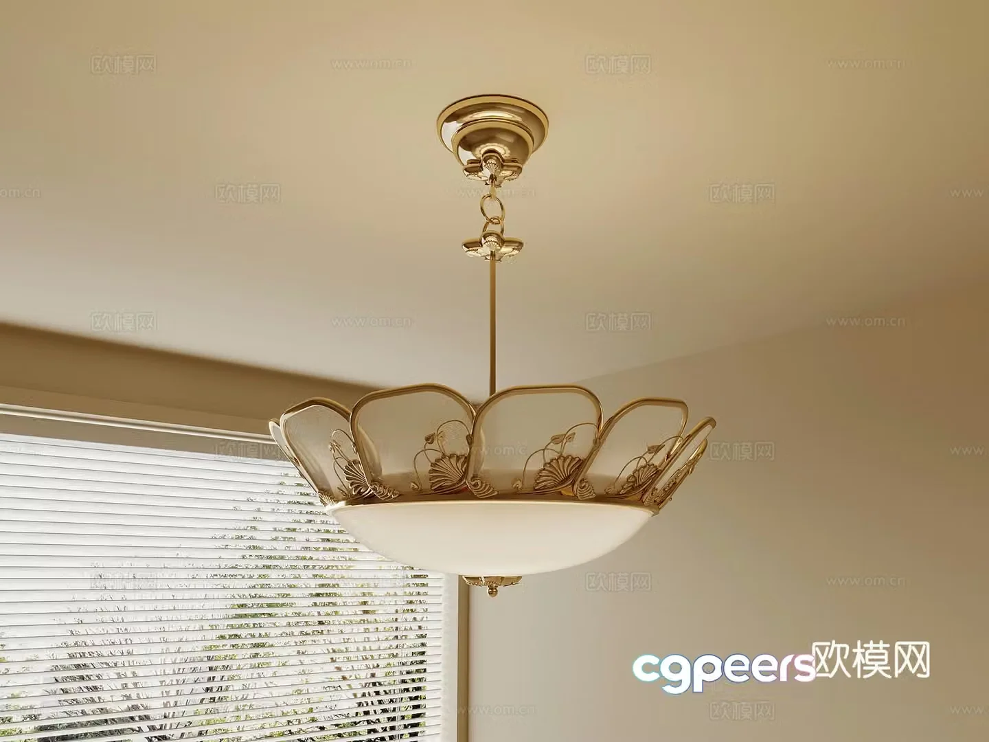14 chandeliers French retro style chandeliers Iron chandeliers 3D model