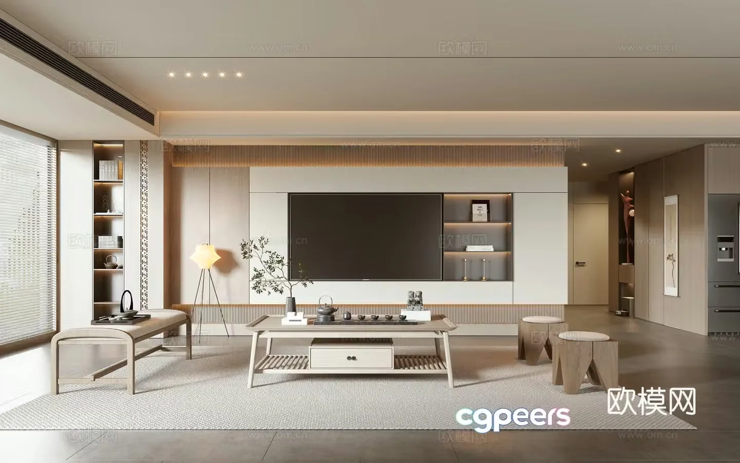 New Chinese living room 3D model