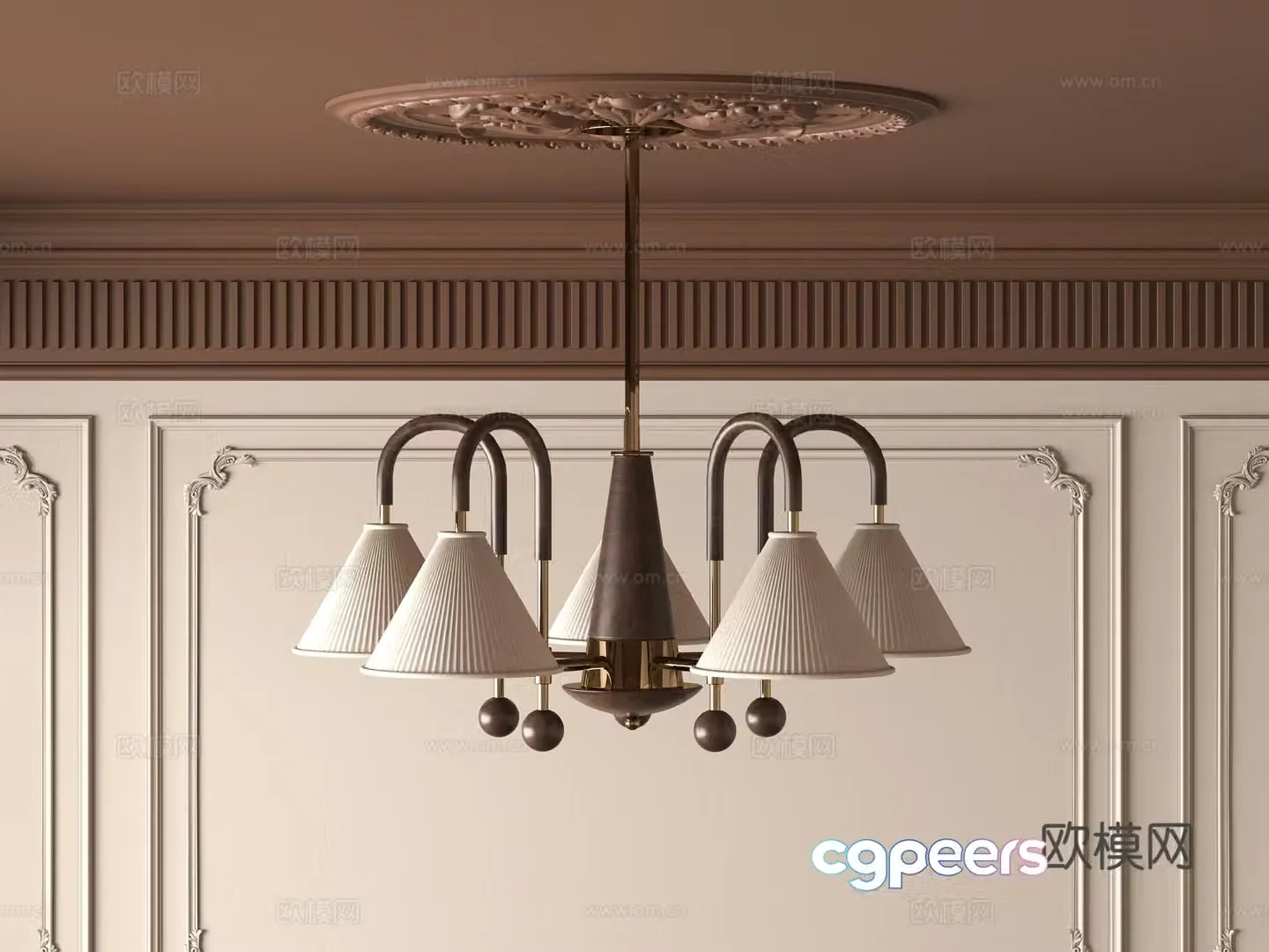 3D model of medieval style chandelier