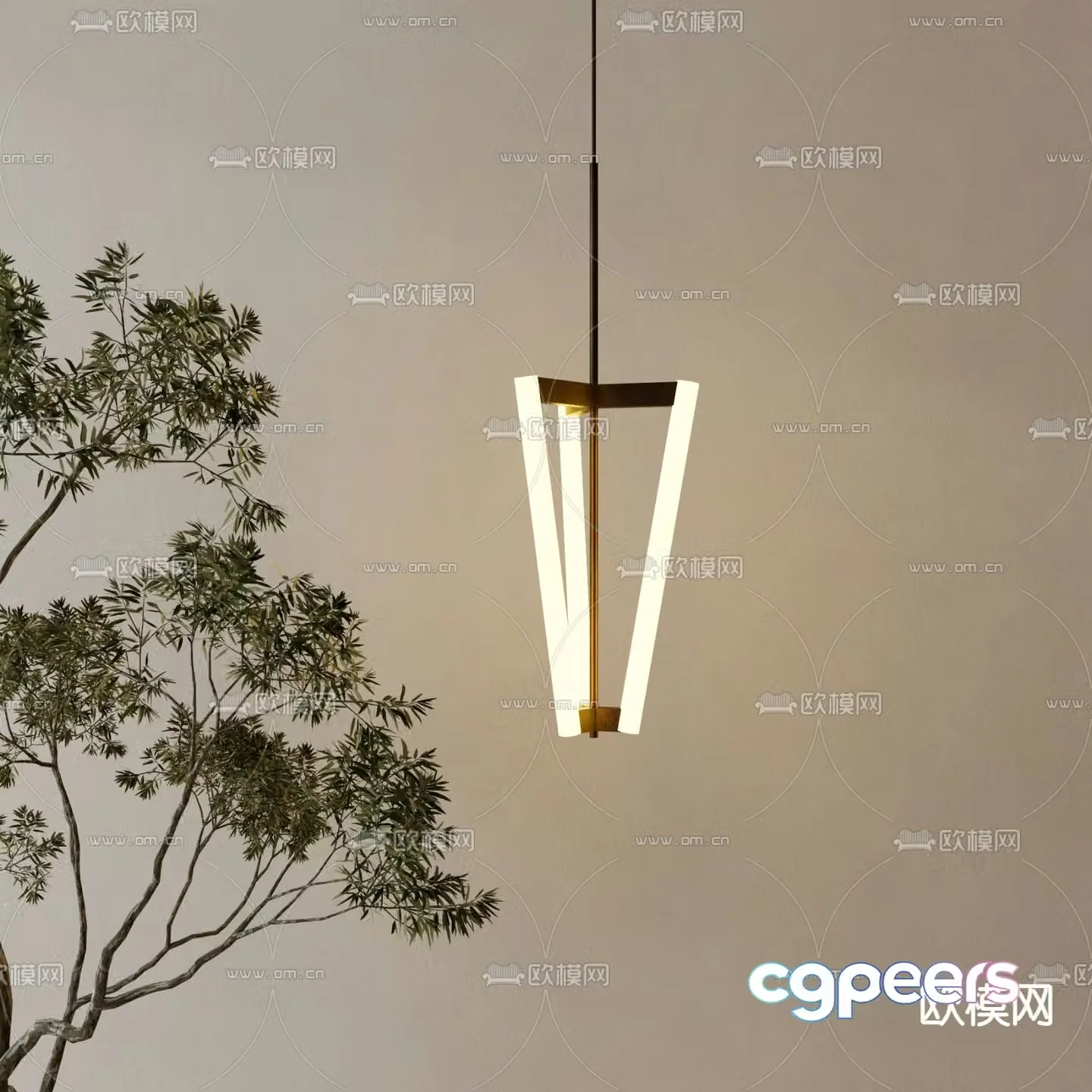 Bedside small chandelier 3d model