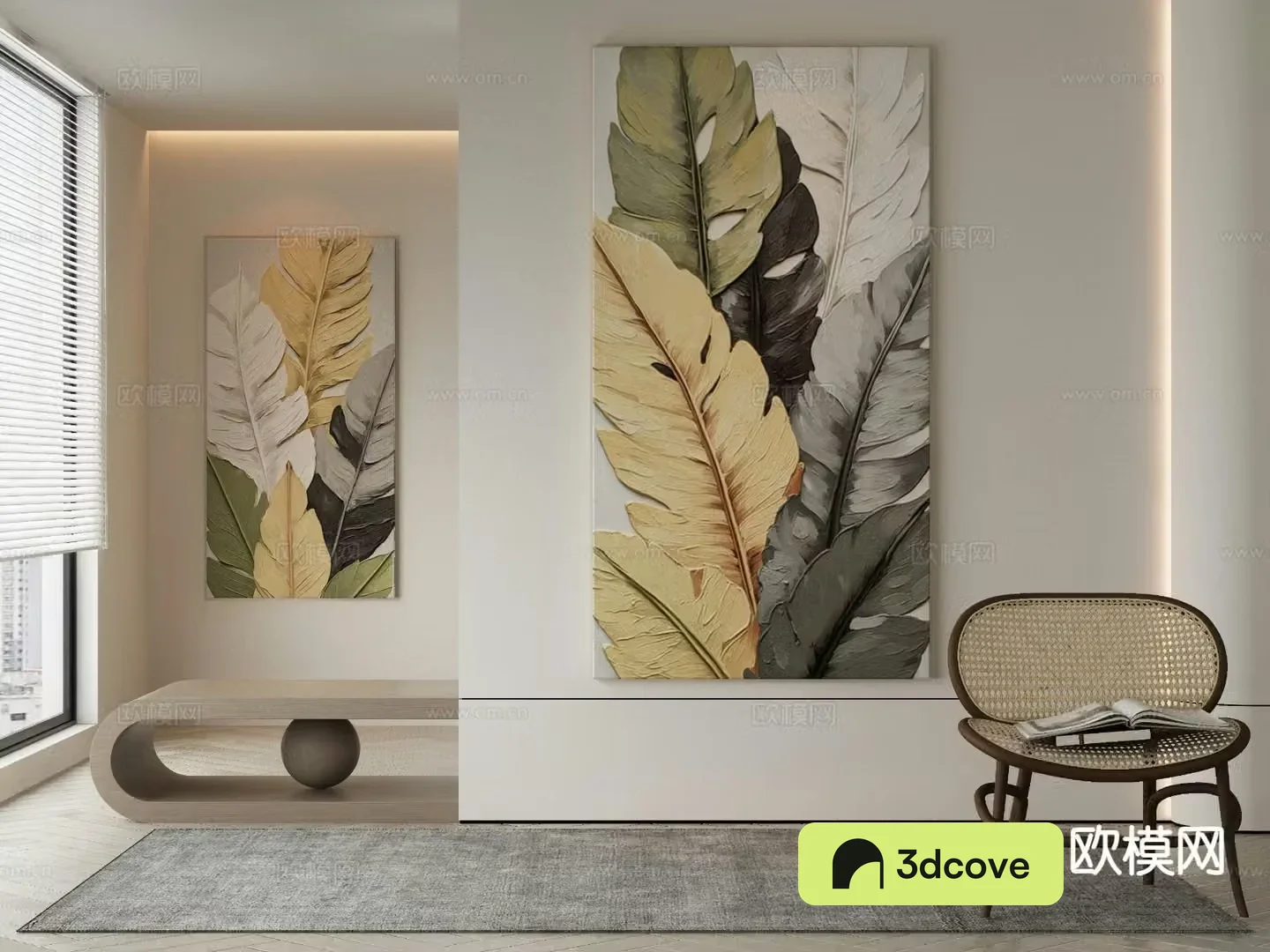 Wabi-sabi art painting plant painting decorative painting
