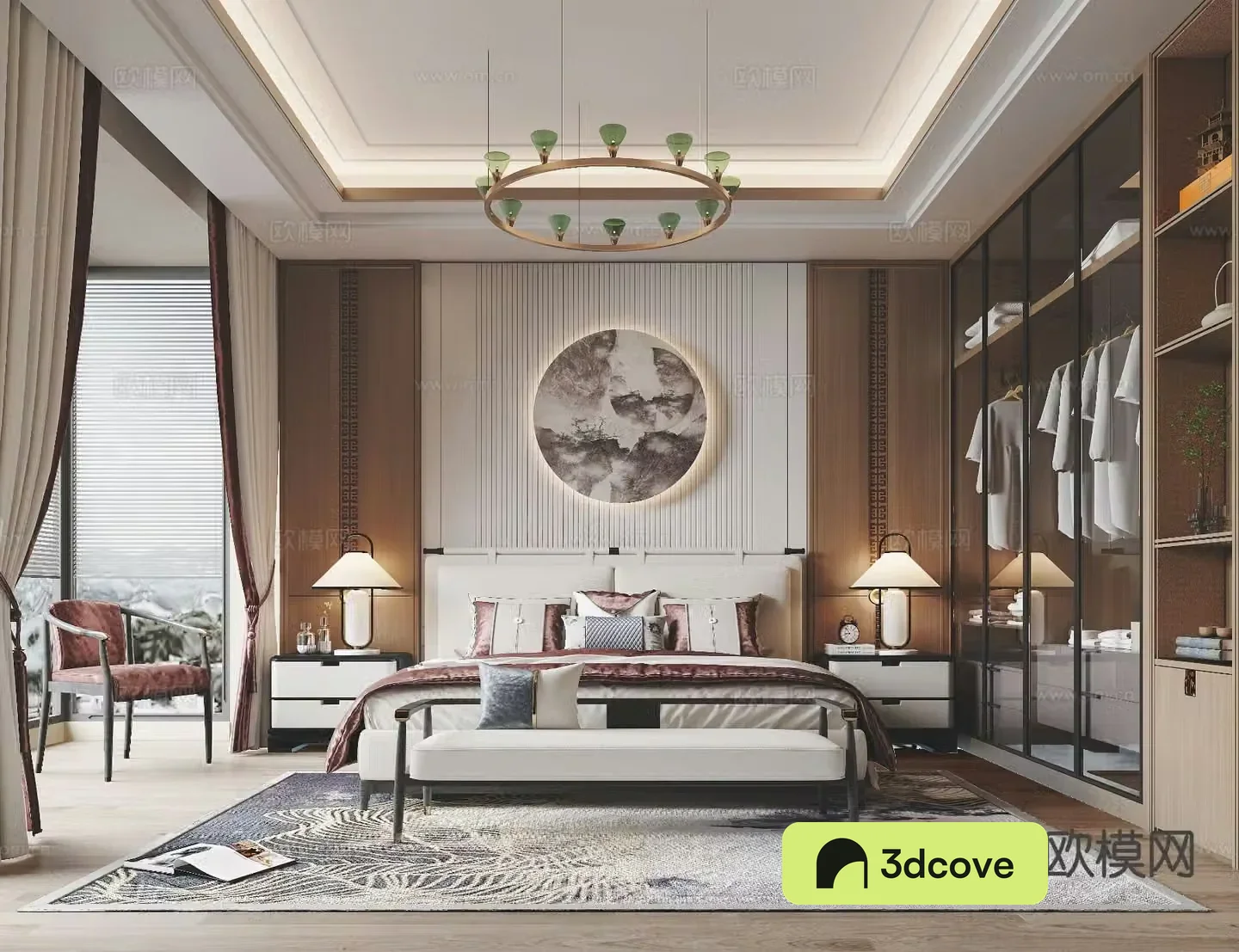 New Chinese style bedroom master bedroom