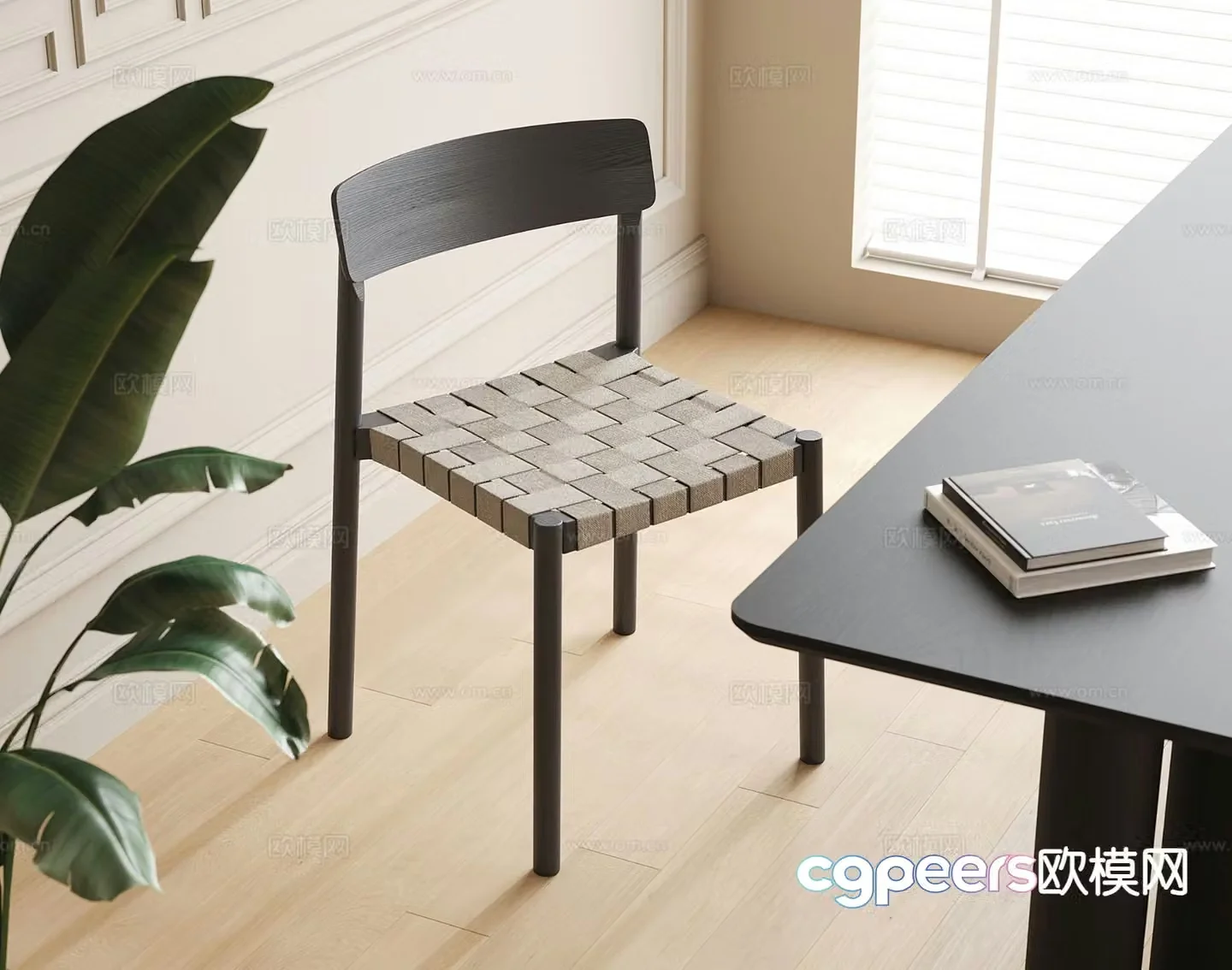 Wabi-sabi chair dining chair 3d model