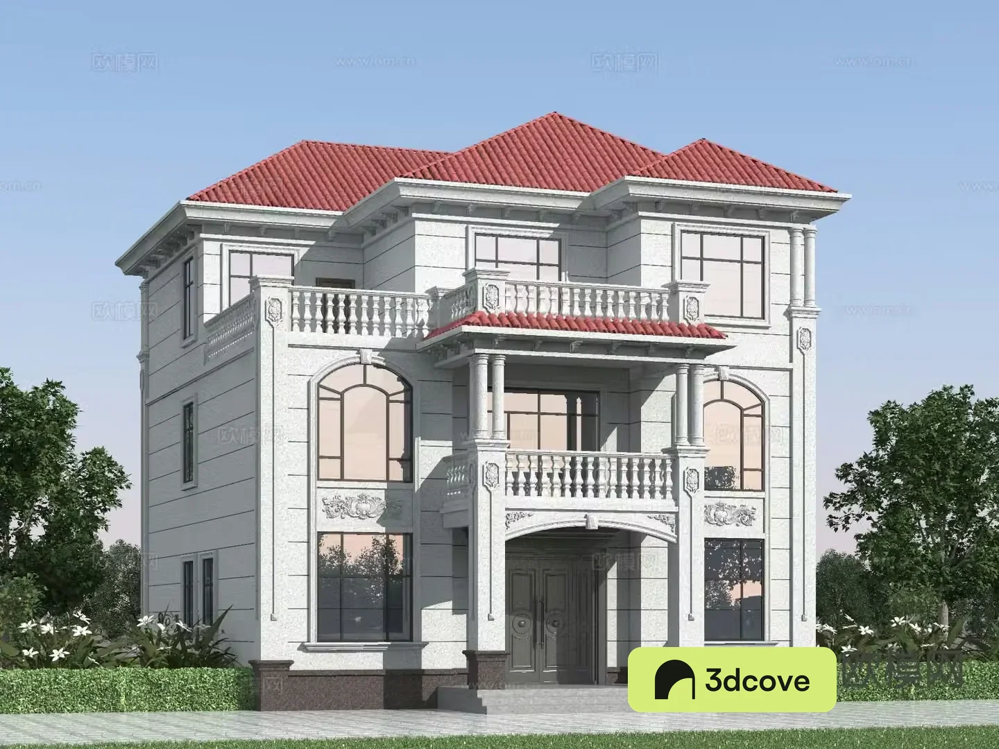 European style single-family villa appearance
