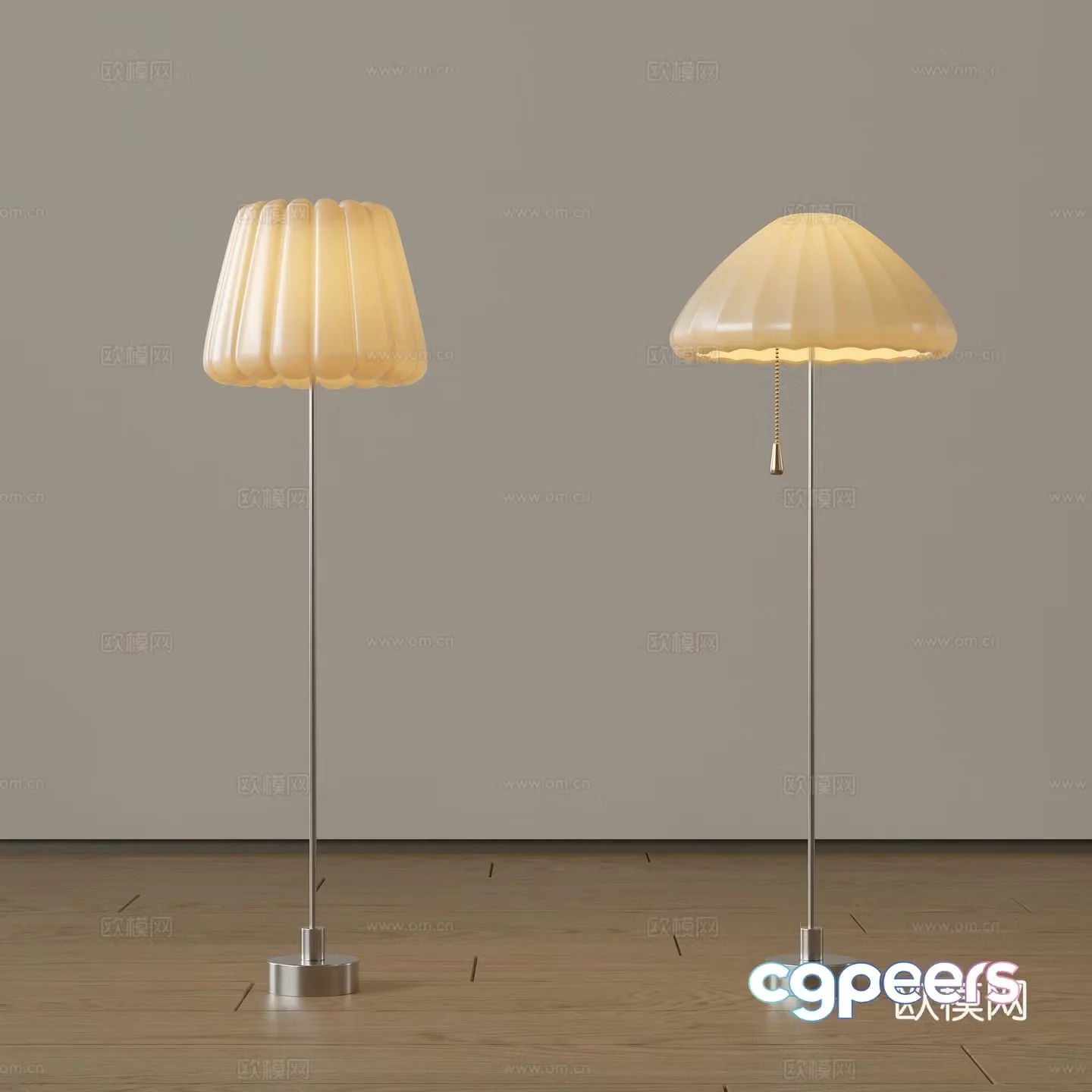Modern medieval floor lamp Minimalist floor lamp Italian floor lamp Art floor lamp Creamy wind fall 3D model