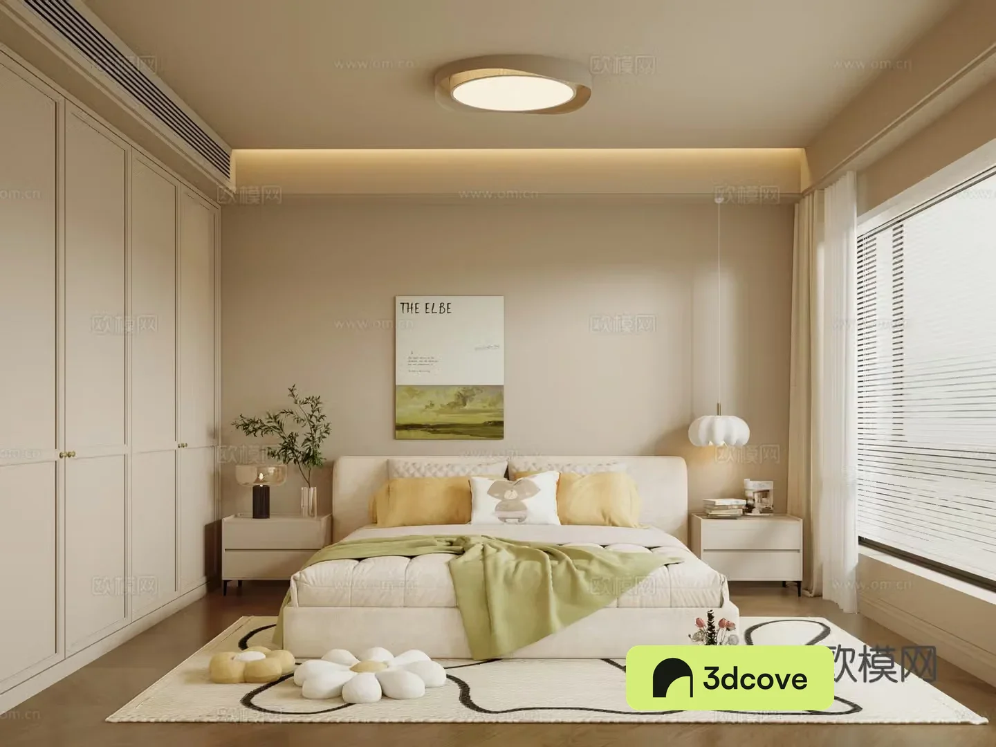 Modern home bedroom master bedroom bay window bedroom