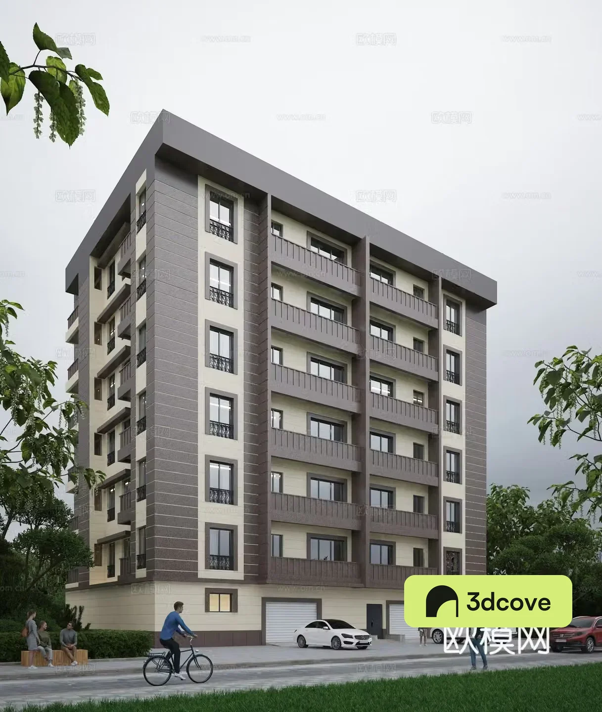 Modern residential house residential building exterior